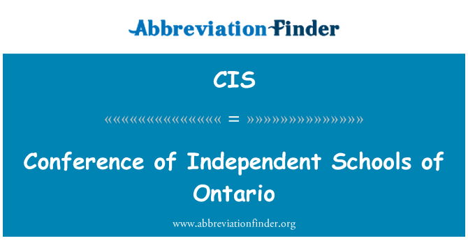 CIS: Konferenca neodvisnih šol Ontario