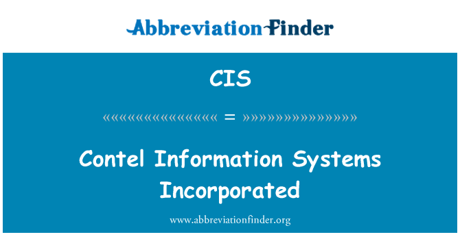 CIS: Contel Information Systems Incorporated