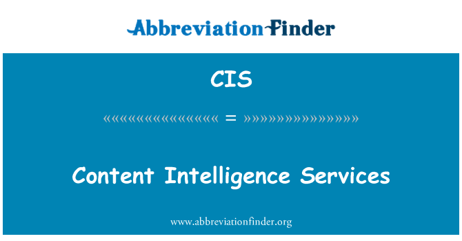 CIS: Υπηρεσίες περιεχομένου πληροφοριών