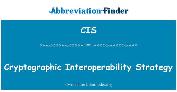 CIS: Cryptografische interoperabiliteit strategie