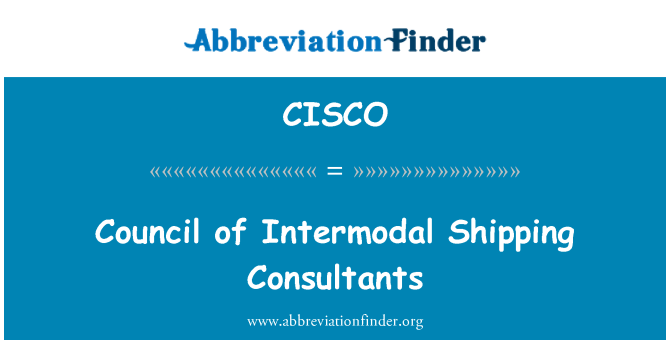 CISCO: Conselho de consultores de transporte Intermodal