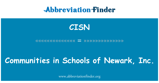 CISN: Zajednica u školama u Newarku, Inc.