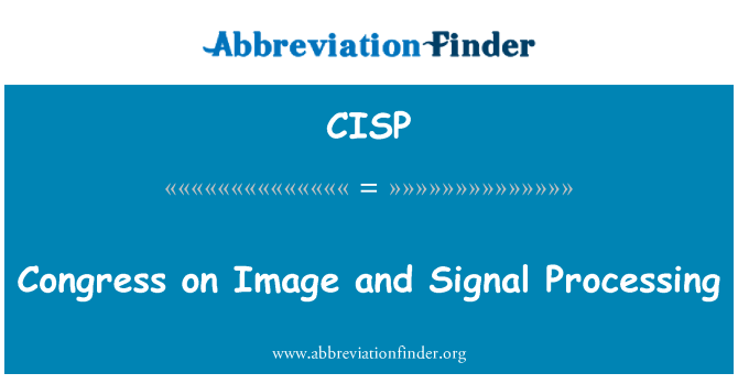 CISP: Congresso de imagem e processamento de sinal