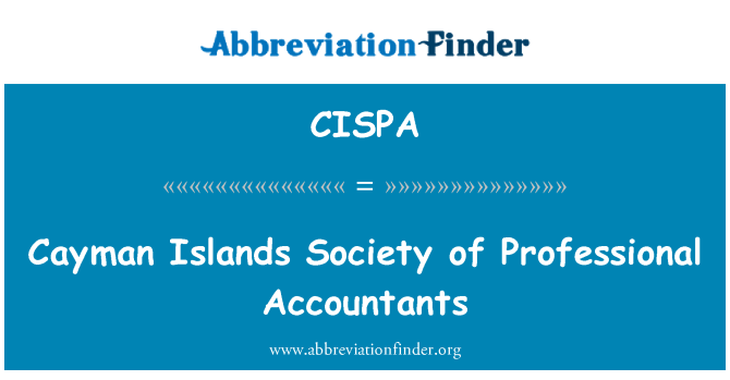 CISPA: Il-Gżejjer Kajman tas-soċjetà ta ' l-Accountants professjonali