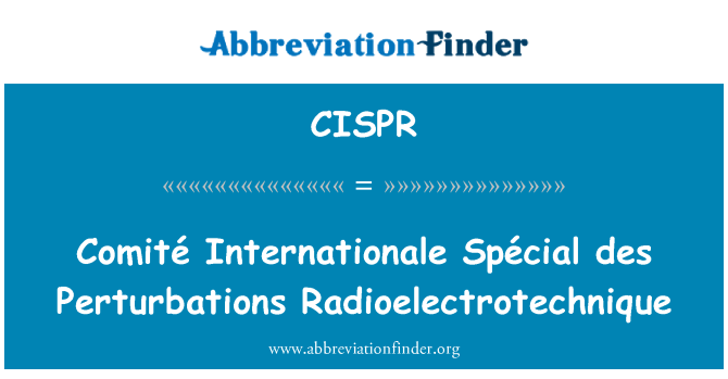 CISPR: Radioelectrotechnique Comité Internationale Spécial des kezeléssekkel