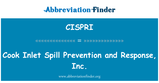 CISPRI: Prevenção de derramamento de Cook Inlet e resposta, Inc.