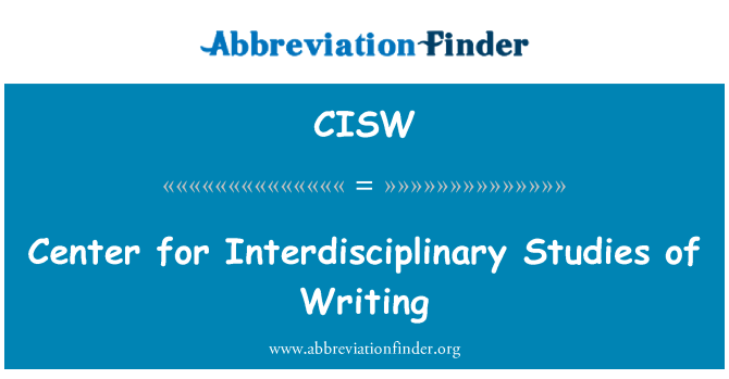 CISW: تحریر کے بین شعبہ جاتی مطالعہ کے لئے مرکز