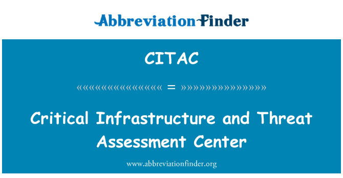 CITAC: Infra-estrutura crítica e centro de avaliação de ameaças