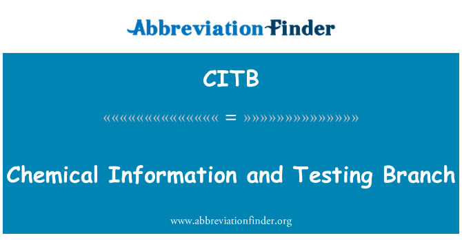 CITB: 化学信息和测试分支