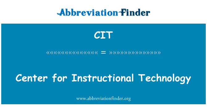 CIT: Centrum voor Instructietechnologie