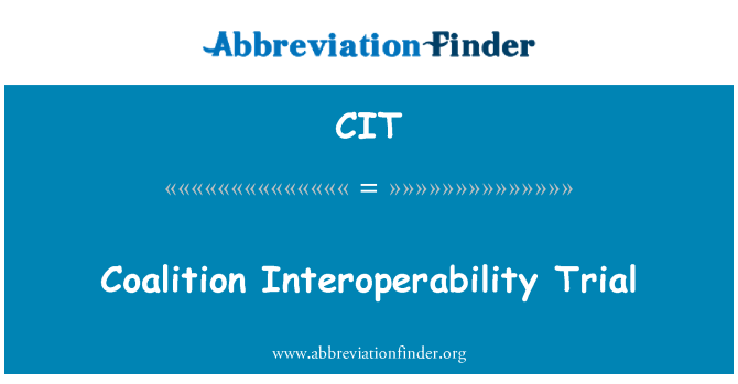 CIT: Julgamento de interoperabilidade de coalizão