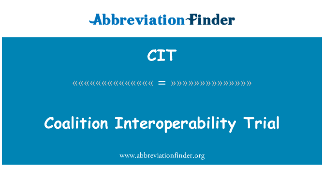 CIT: Koalition Interoperabilität Testversion