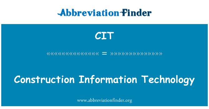 CIT: Будівництво інформаційних технологій