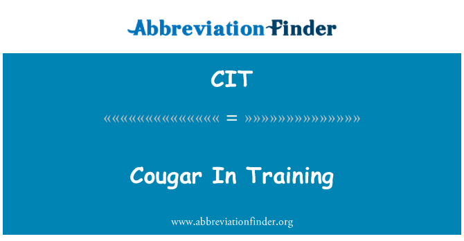CIT: Cougar v usposabljanje