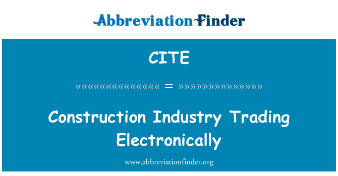 CITE: Gradbeništvu, elektronsko trgovanje