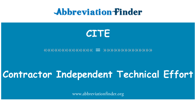 CITE: Kontraktor independen usaha teknis