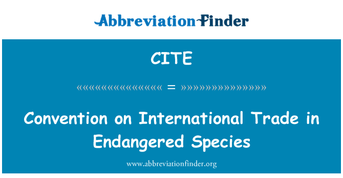 CITE: Конвенция за международната търговия със застрашени видове