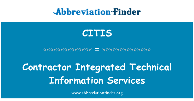 CITIS: שירותי מידע טכני קבלן משולב