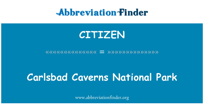 CITIZEN: Carlsbad-Caverns-Nationalpark