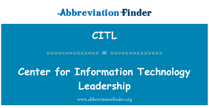 CITL: Centrum pro informační technologie vedení