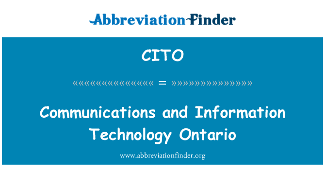 CITO: 通信和資訊技術安大略省