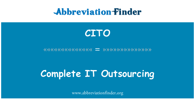 CITO: Kompletný Outsourcing
