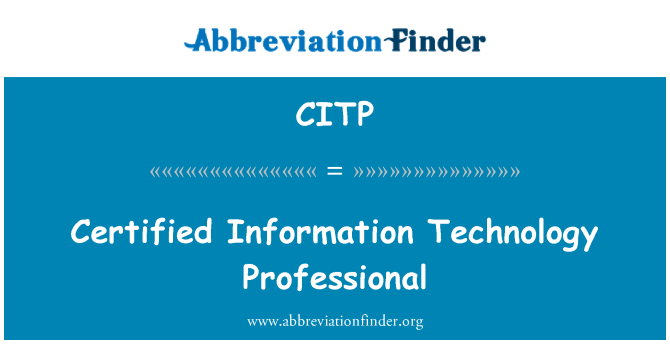 CITP: Certified Professional tehnologije informacije