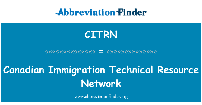 CITRN: Síť technické zdroje kanadské imigrační