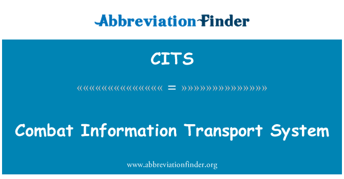 CITS: Konbat sistèm transpòtasyon enfòmasyon