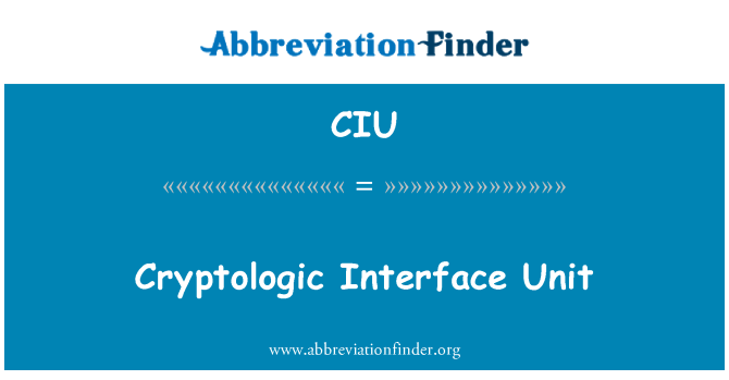 CIU: 密码学接口单元