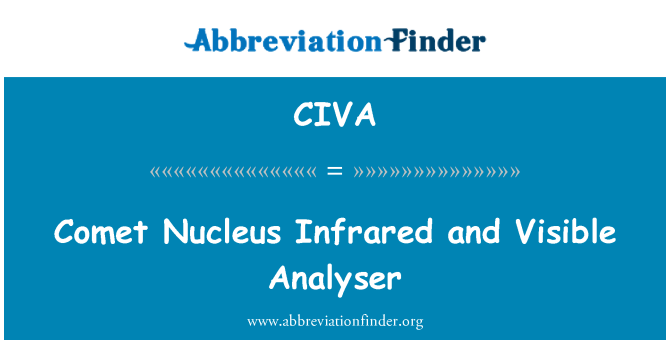 CIVA: Analyser אינפרא אדום ונראה לעין של גרעין השביט