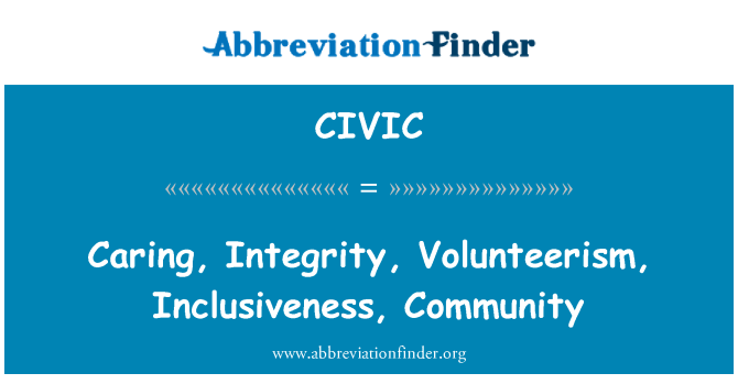 CIVIC: Cura, integritat, voluntariat, inclusivitat, comunitat