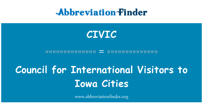CIVIC: Consejo para los visitantes internacionales a las ciudades de Iowa