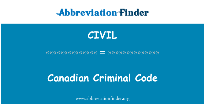 CIVIL: Canadian kazenskega zakonika