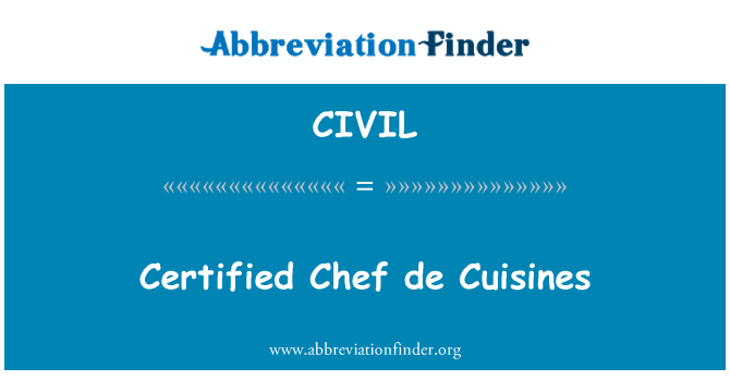CIVIL: Sètifye Chef de Cuisines