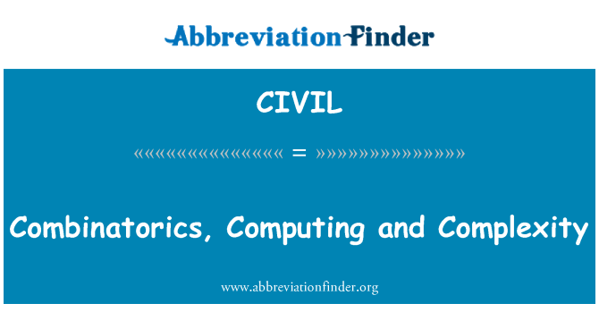 CIVIL: Combinatorics, informaatika ja keerukus