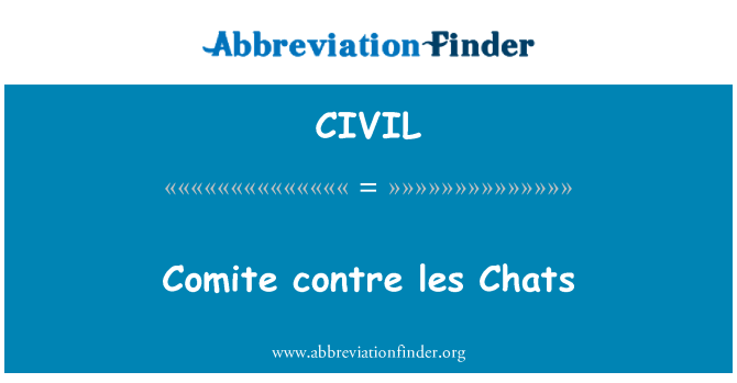 CIVIL: Comite contre les чатове