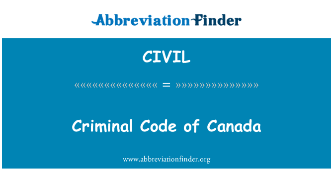 CIVIL: Kazenski zakonik Kanade