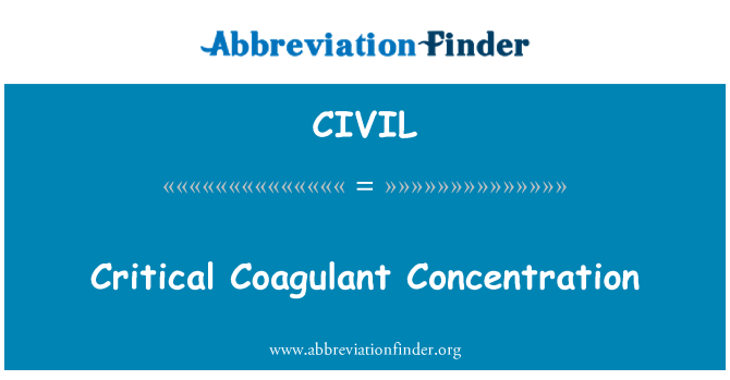 CIVIL: Concentración de coagulante crítica