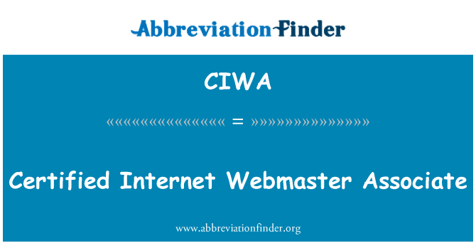 CIWA: Юрист сертифікованим Інтернет для веб-майстрів
