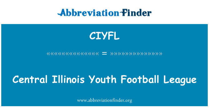 CIYFL: Central Illinois Youth Football League