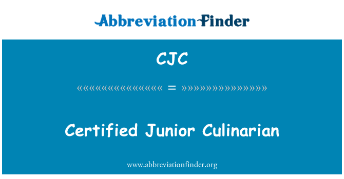 CJC: Сертифицированные младших Culinarian
