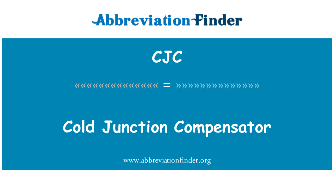 CJC: Compensator เชื่อมเย็น