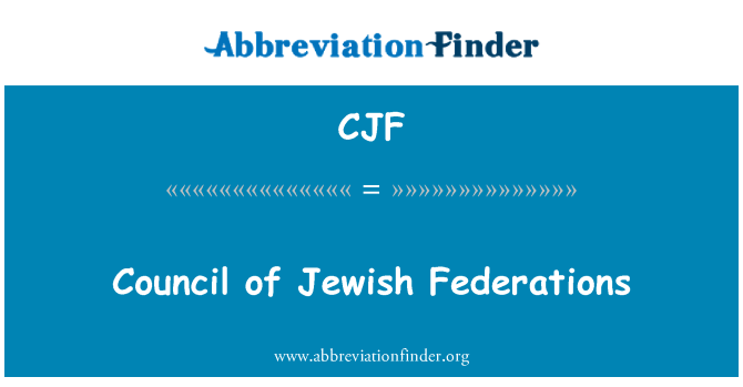 CJF: Conseil des fédérations juives