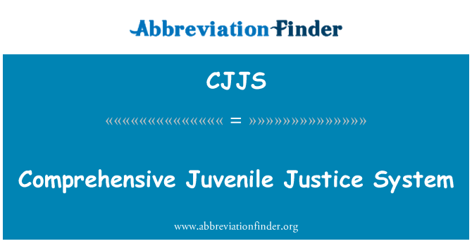 CJJS: Komplexní systém juvenilní Justice