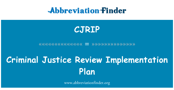 CJRIP: Kriminèl jistis revize aplikasyon Plan