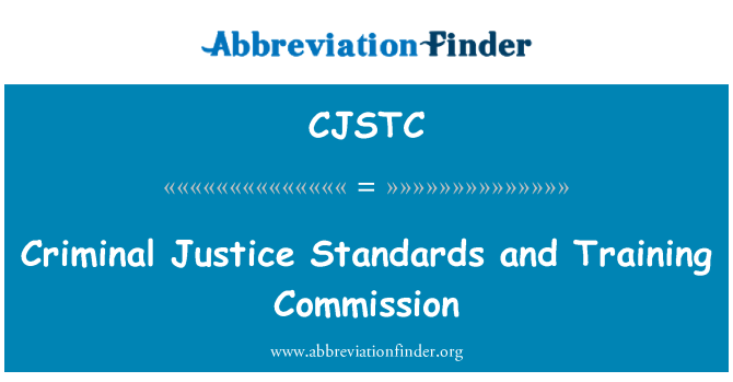 CJSTC: Ceza adalet standartları ve Eğitim Komisyonu