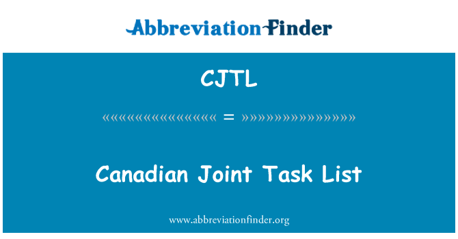 CJTL: Kanādas kopīgo uzdevumu saraksts
