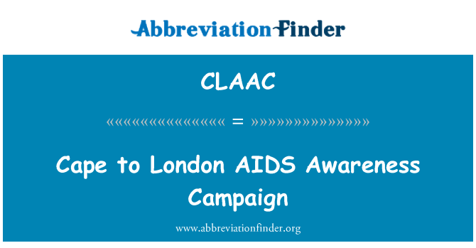 CLAAC: Kaap naar Londen AIDS Awareness campagne