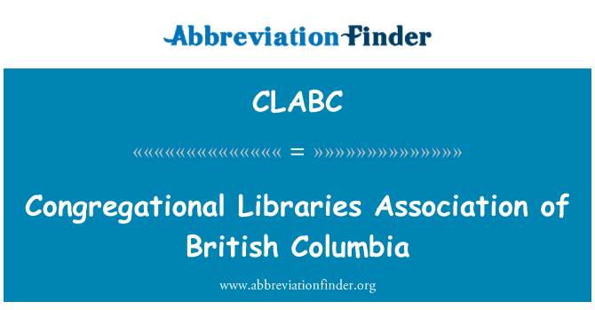 CLABC: Menighedsrådene biblioteker Association of British Columbia